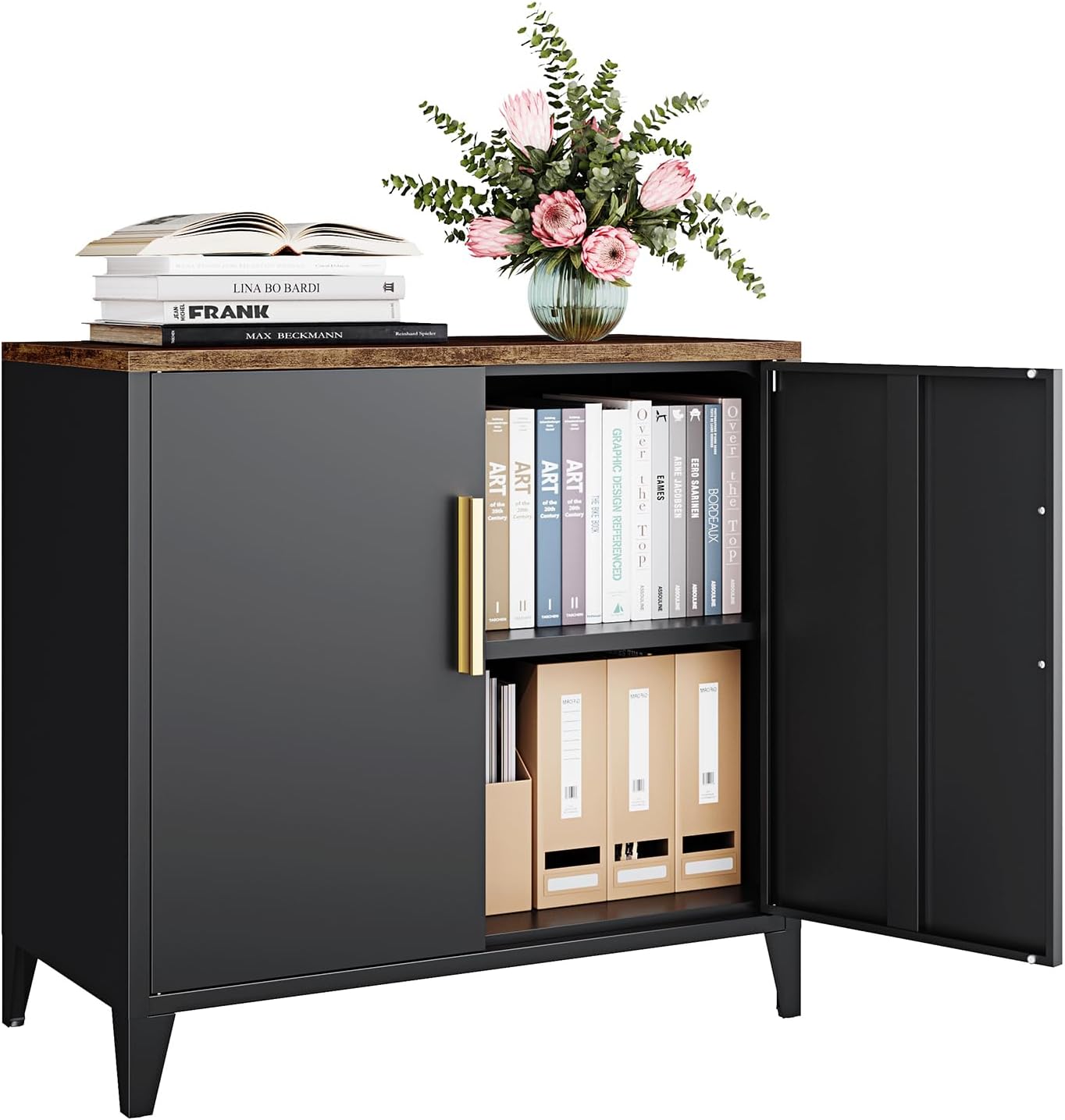 Office Furniture Credenza - Armário de Metal com Portas e