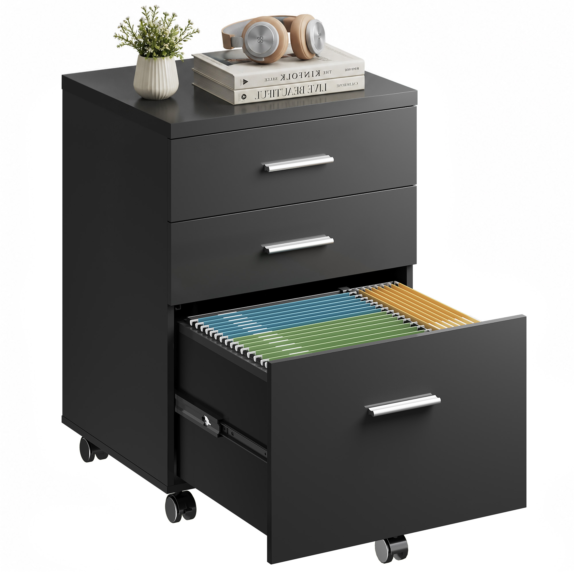 Office Furniture Dimensions - Armário de Arquivo com 3 Gavetas,