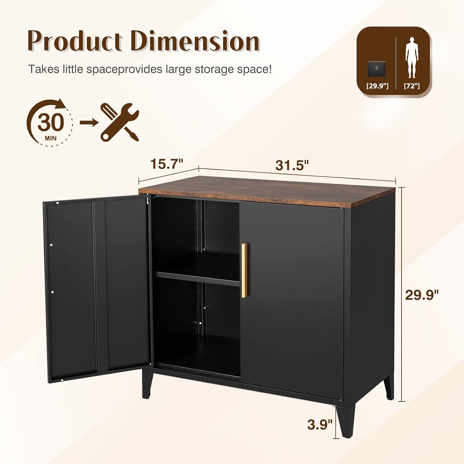 Armário de Metal com Portas e  - Office Furniture Credenza avaliação e preço