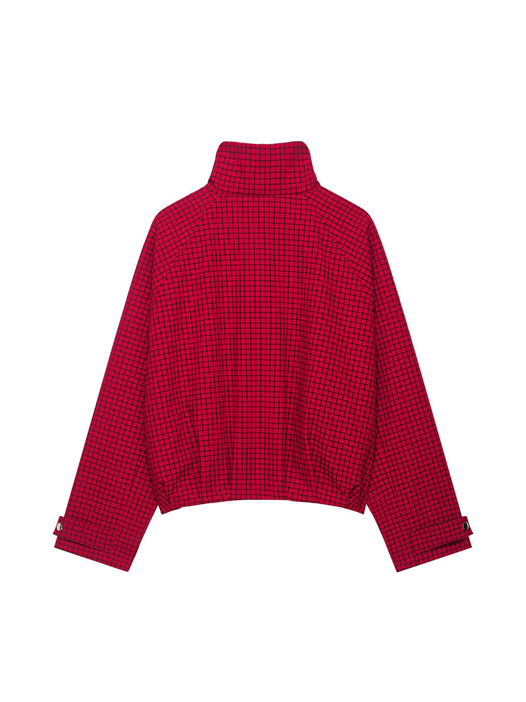 Jaqueta Bomber Xadrez Feminina - Coat Rack Standing avaliação e preço